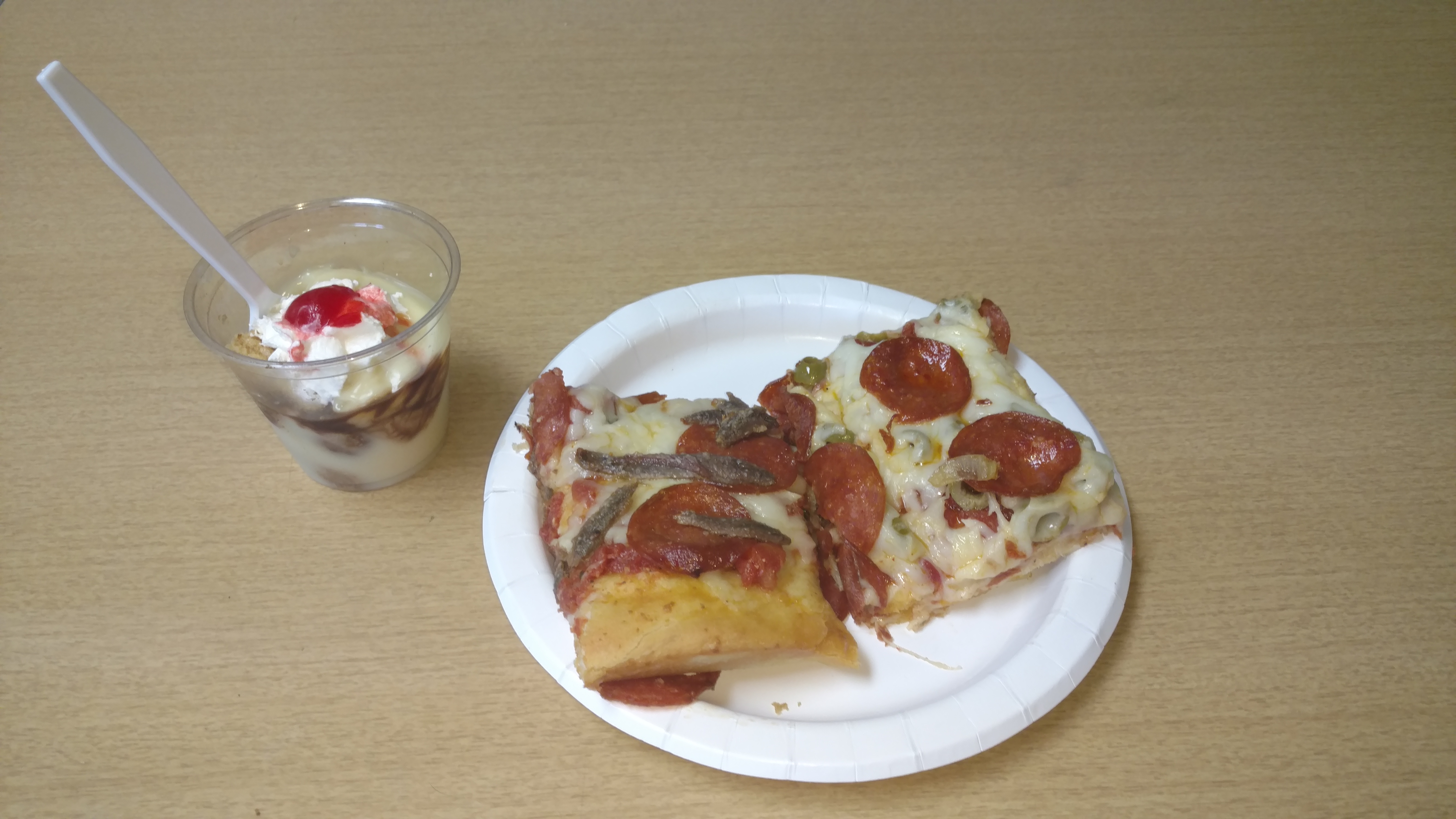 LOH 2017-06-27 Potato soup, pizza, tiramasu
